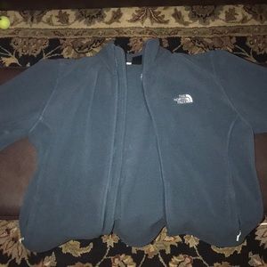 Blue fleece North Face jacket